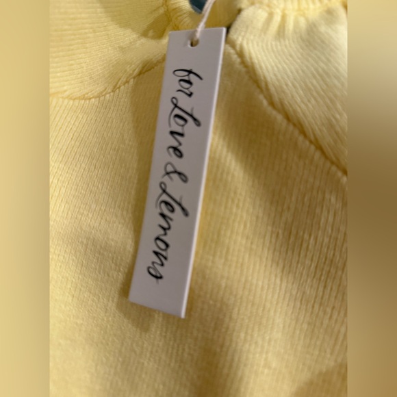 For Love And Lemons Yellow Cut Out Tie Front Mini Dress - Picture 4 of 5